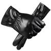 Men'S And Women'S Touch Screen Leather Gloves Winter Warm Waterproof Windproof Piled Thickened Outdoor Motorcycle Riding Gloves