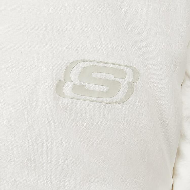 Skechers Sport League Series High Neck Loose Warm Vest Down Gilet Women vest Cotton-Candy-White L425W039-0074