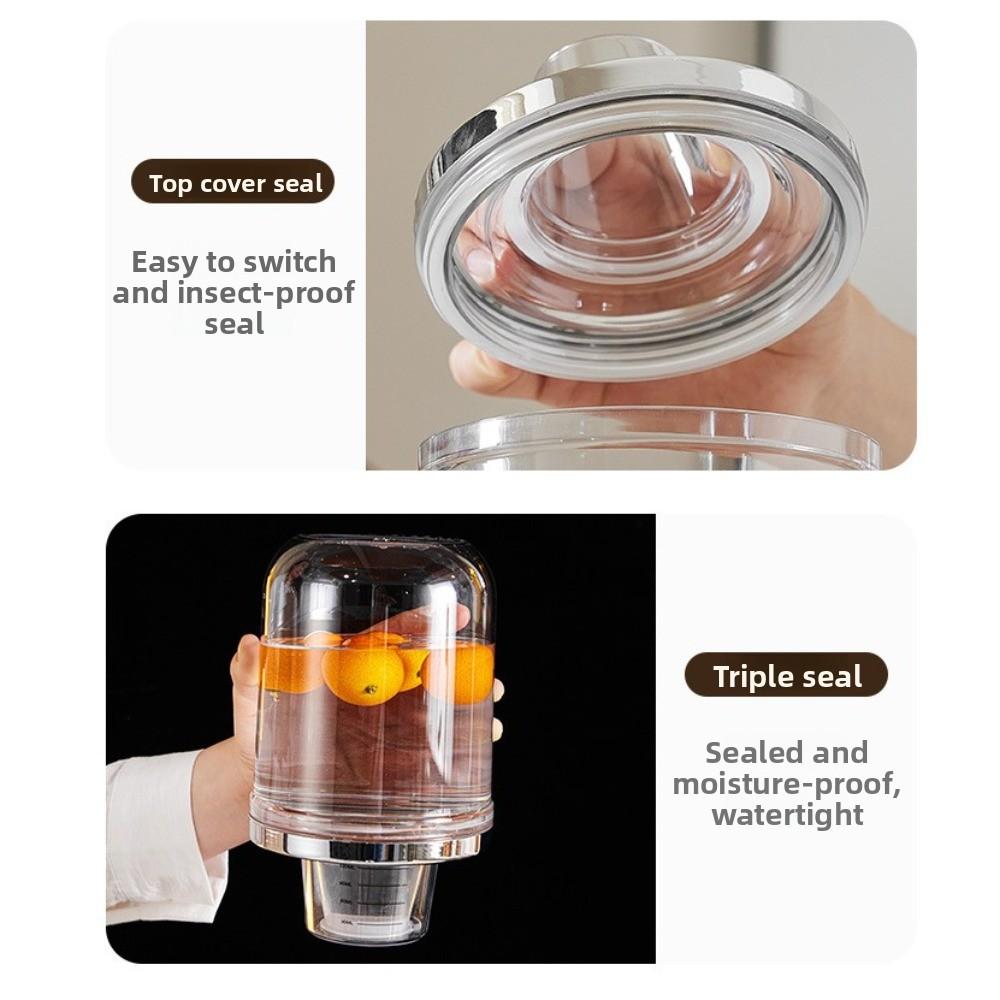 Transparent Fresh Keeper Bin Jar Coffee Bean Sealed Grain Tank Food Storage Container  Kitchen
