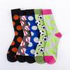Men's Trendy Long Cotton Jacquard Socks: Autumn/Winter Ball Series