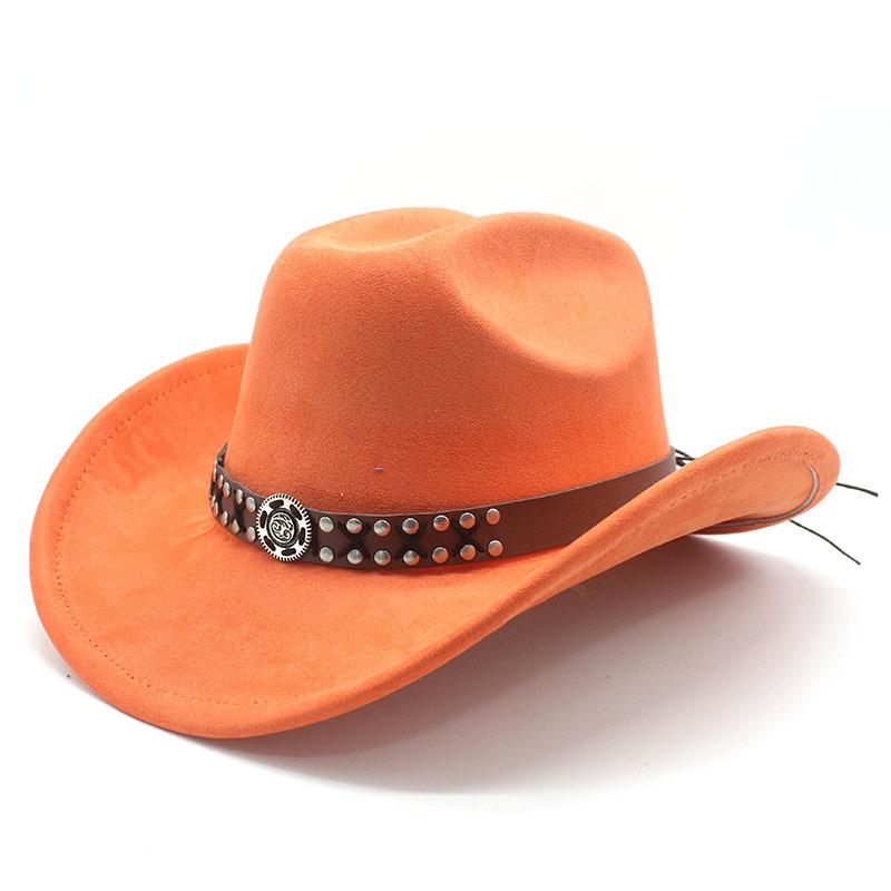 Suede Men'S And Women'S Woolen Denim Jazz Felt Hat Ethnic Style Decorative Curled Top Hat Tibetan Sunshade Sun Protection Hat