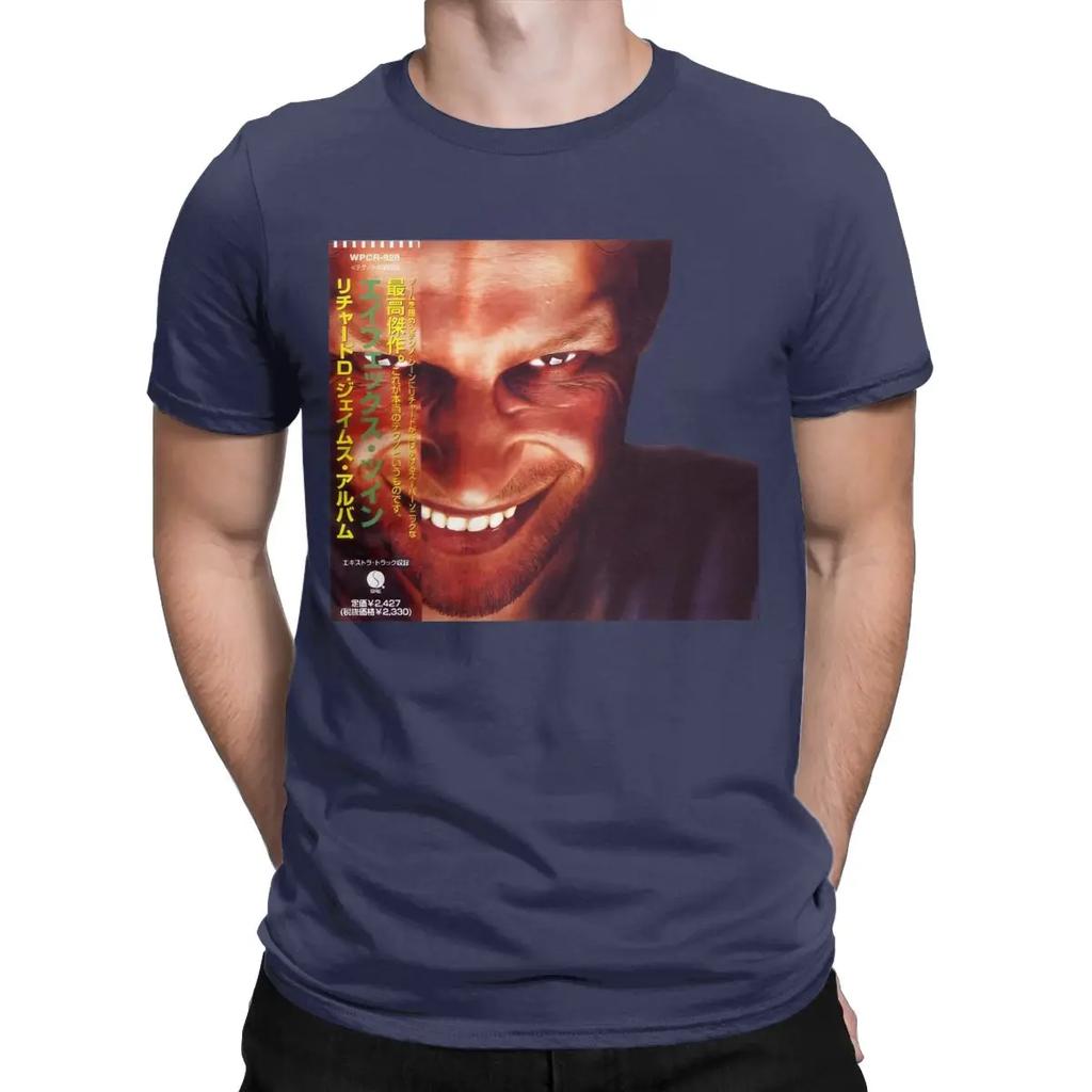 Aphex Twin - Richard D T-shirt da Uomo in Cotone T-shirt Divertenti Girocollo Maglietta a Maniche Corte Abbigliamento Taglie Forti