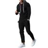 Suit Trend Fashion Fitness Clothes Sports Suit Hooded Clothes Sportswear Pants Sportswear Top Pants Suit