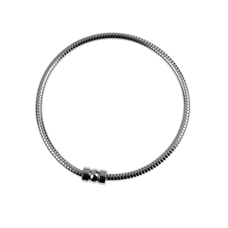 DIY Stainless Steel 304 Spring Openable Snake Chain Magnetic Bracelet for Women