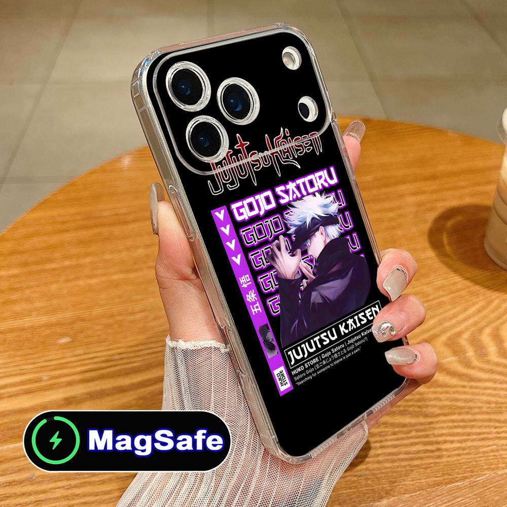 Jujutsu Kaisen Satoru Gojo Phone Case for iPhone 17 16 15 14 13 12 11 Air Pro Max Plus Mini Magsafe Clear Colorful Cover Cover