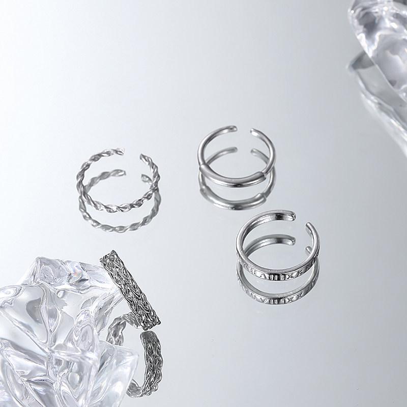 Adjustable High-End Pinky Ring: Niche Design for Couples & Men, Plain Band Style Index Finger Accessory