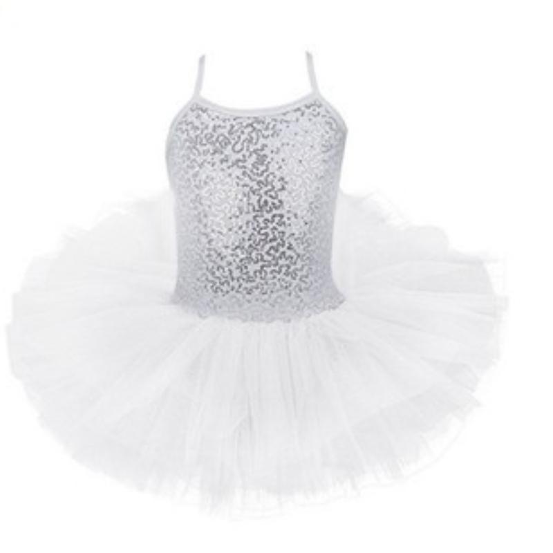 

Танцевальный костюм, юбка-пачка для девочек, пышное платье, модный рождественский детский костюм с пайетками и подтяжками, юбка-фата принцессы S белый