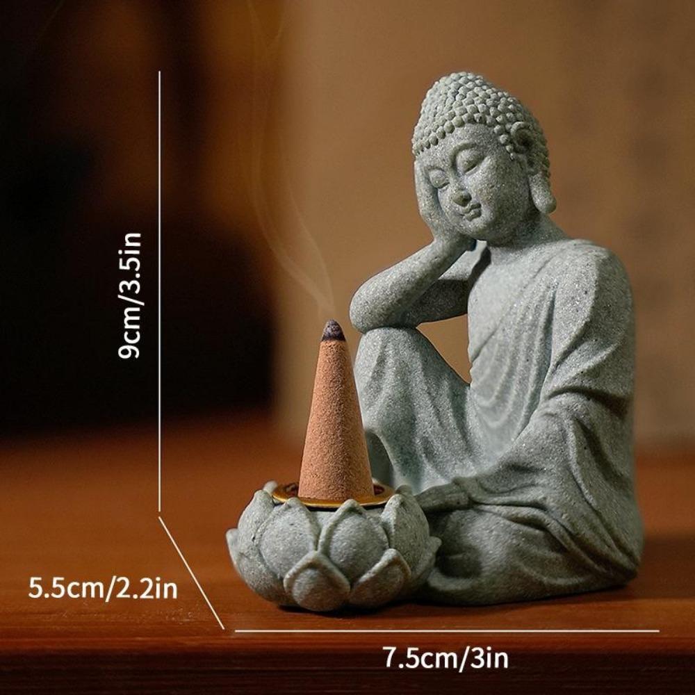 Buddha Statue Desk Accessorie Interior Accessories Buddhism Figurine Garden Statue Ornament Fish Tank Coffee Table Decor Buda