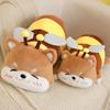 35/50cm Creative Bee Capybara Shiba Inu Dog Plush Toys Cartoon Stuffed  Soft Dolls Pillow Girlfriend Birthday Gifts Room Decor