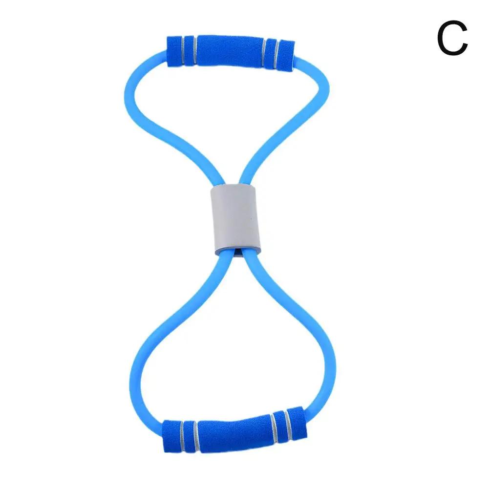 8 Word Fitness Yoga Elastic Band TPE Gum Resistance Fitness Fitness Equipment Gym Workout Bands Train Expander Exercise Rub M4Y4