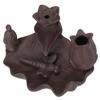 Incense Burner Red Porcelain Dragonfly Shape Backflow Smoke Waterfall Sandalwood Home Decor