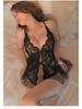 Yiyue Lace Temptation Open Crotch Jumpsuit Lingerie - Style 8432.