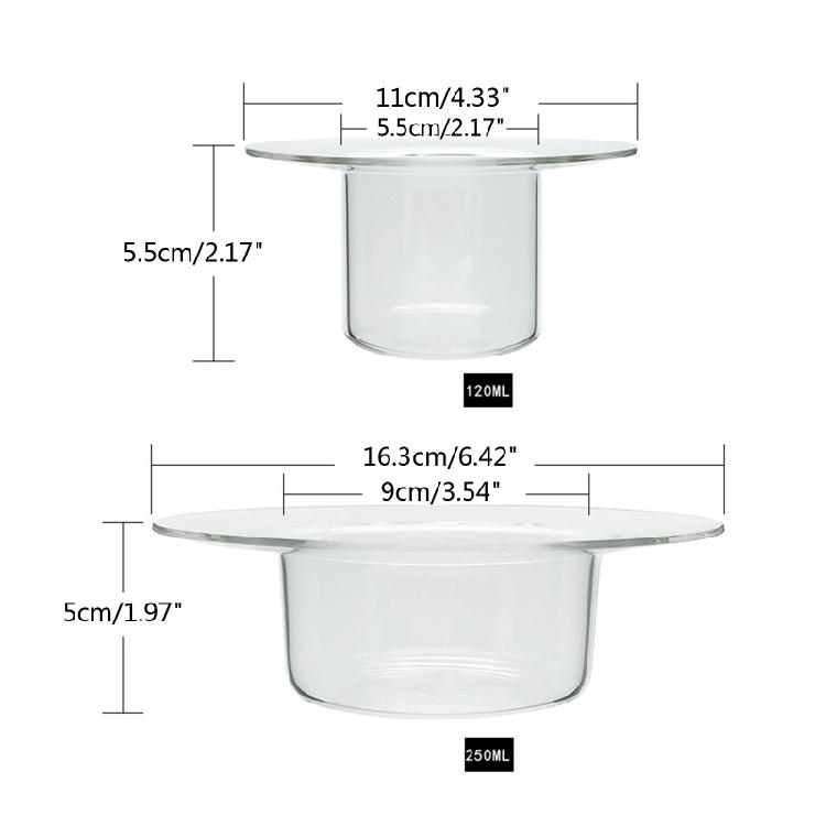 Straw Hat Shape Ice Cream Classes Container for Cake Yogurt Fruit Tasting Party
