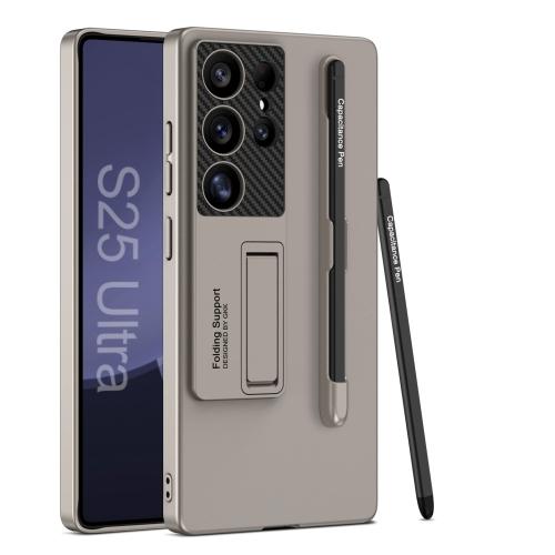 For Samsung Galaxy S25 Ultra 5G GKK Ultra-thin Holder Phone Case with Pen Slots & Stylus Pen
