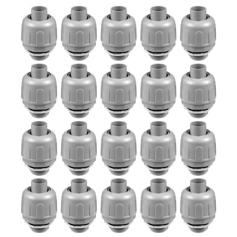 

Pack of 20 Practical Liquid Tight Connectors NPT Without Metallics Nylon Electrical Conduit Fittings Degree Daily Use