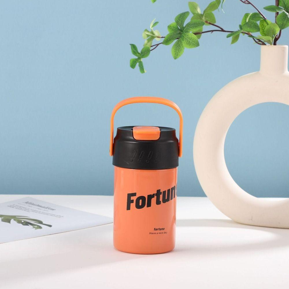 with Straw Handle Stainless Steel Thermos Mug Straw Thermal Water Bottle  Coffee Tea