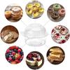 100Pack Clear Food Container Plastic To Go Containers Cake Slice Containers Clamshell Takeout Tray for Pastry,Salad,Dessert