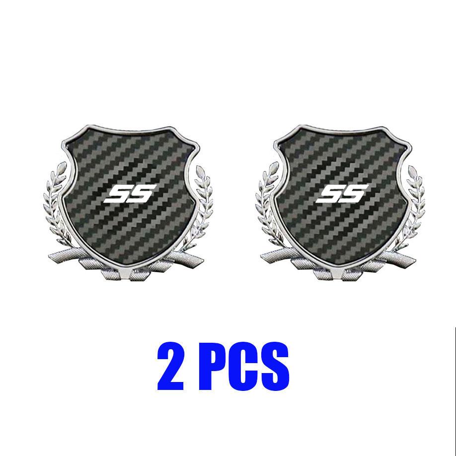 Custom Zinc Alloy Car Fender Emblem Metal Side Window Badge For Chevrolet Ss Logo Exterior Modification Decor Auto Accessories