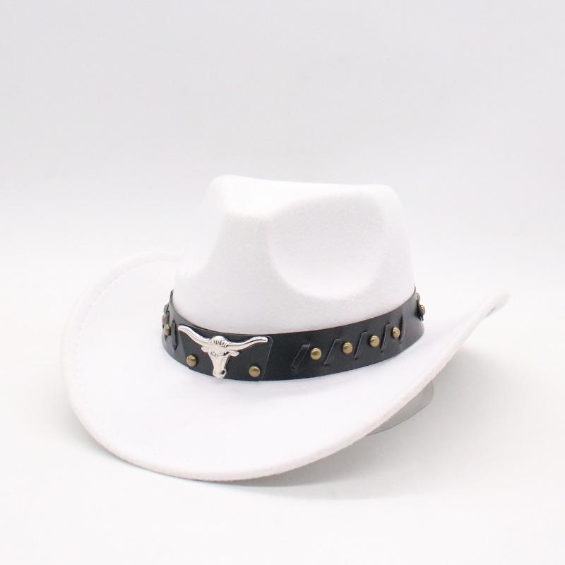 Western Cowboy Hat Woolen Top Hat Big Eave Hat Minority Style Jazz Hat