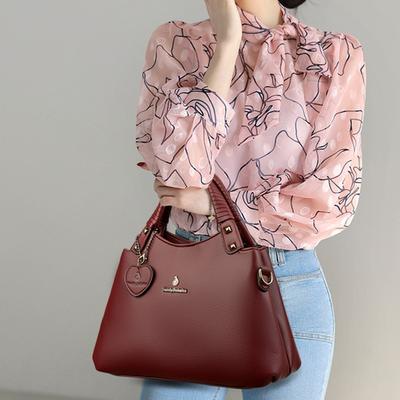 Vysoce kvalitní měkké kožené tašky přes rameno pro ženy Luxusní kabelka Dámská taška Designová neformální Tote Messenger taška
