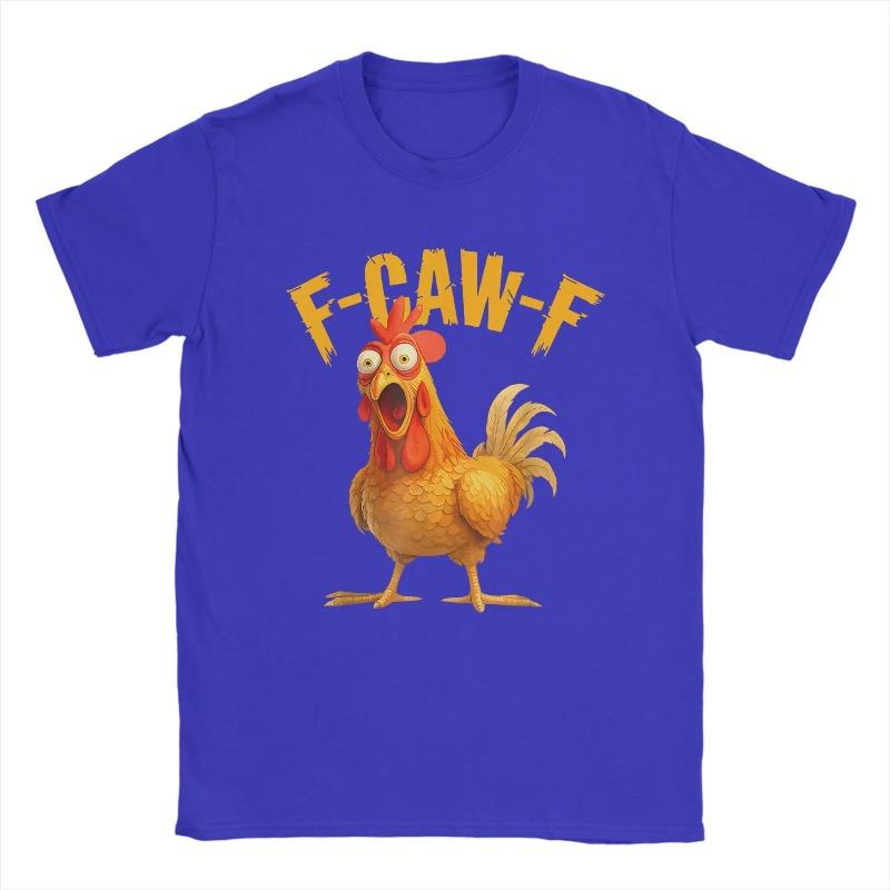 Cotton Funny F Caw F Chicken FCAWF Chicken T-Shirt Men  Funny Tee Shirt Crew Neck Short Sleeve T Shirts  Idea Clothes