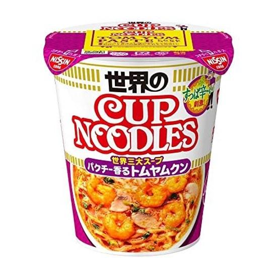 Cup Noodle Tom Yum Kung Aroma a Cilantro One Worlds Tres Grandes Sopas Nissin Foods Fideos 75g12 piezas