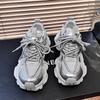 Silver dad shoes women's spring new retro fried street thick-soled versatile lightweight casual mesh sneakers