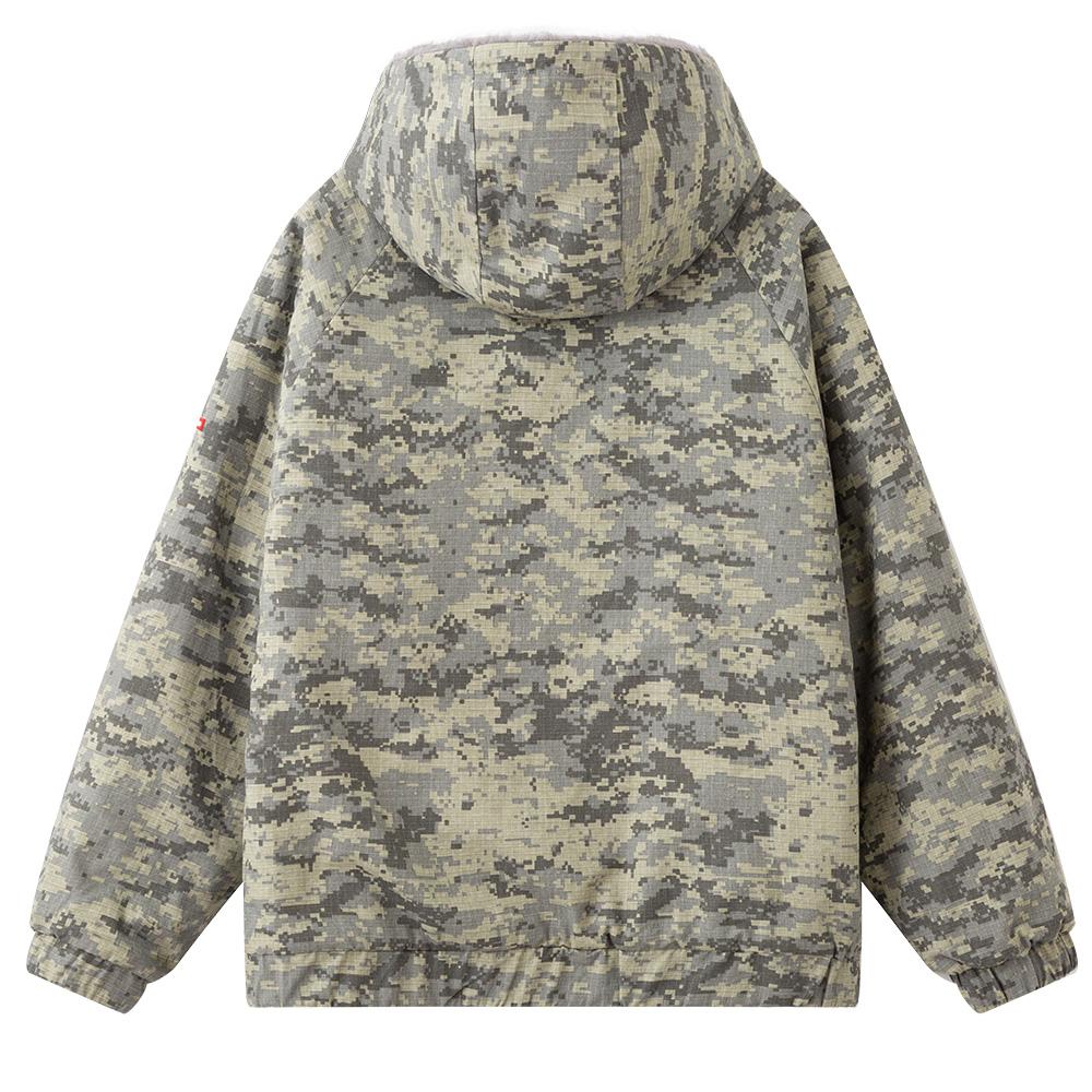 Sprayground Small Logo Shark Mouth Embroidered Double Zipper Spring Autumn Hooded Jacket Unisex Jacket Military-Green WE041111