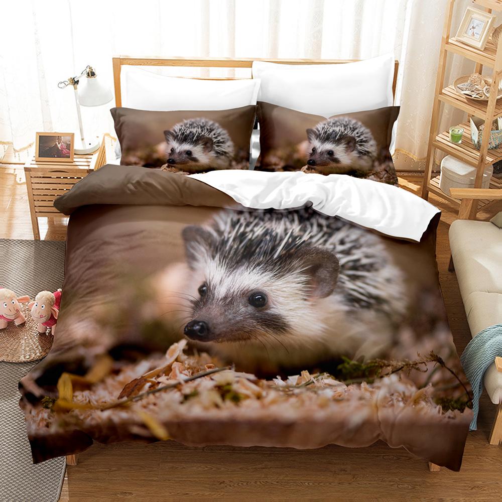 3D New Hedgehog Bedding Sets Duvet Cover Set With Pillowcase Twin Full Queen King Bedclothes Bed Linen