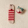 Elk Mid Tube Socks Santa Claus Christmas Tree Pendant Classic Women's Floor Socks  Christmas