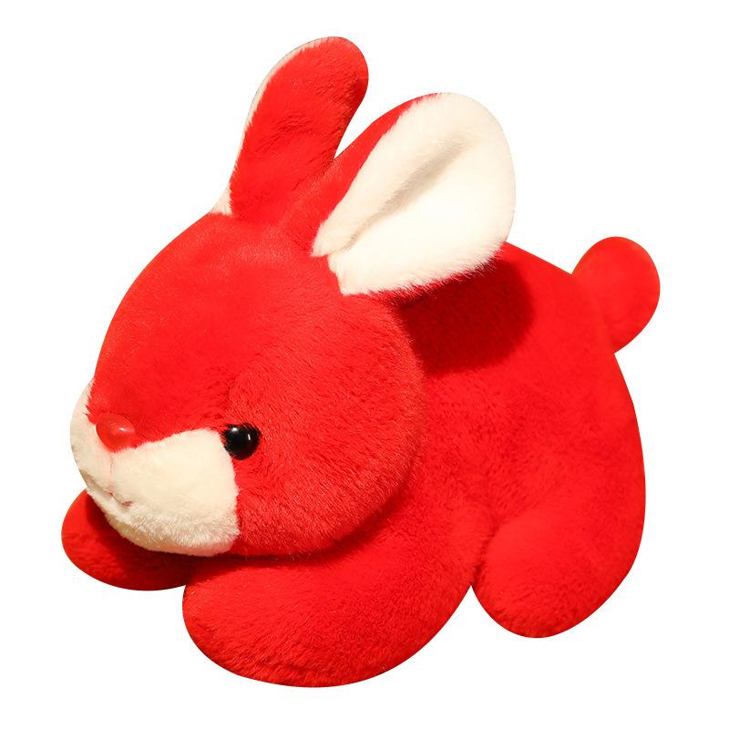 New Simulated Rabbit Plush Doll Cute Little White Rabbit Toy Children's Doll Gift Mid-Autumn Gift