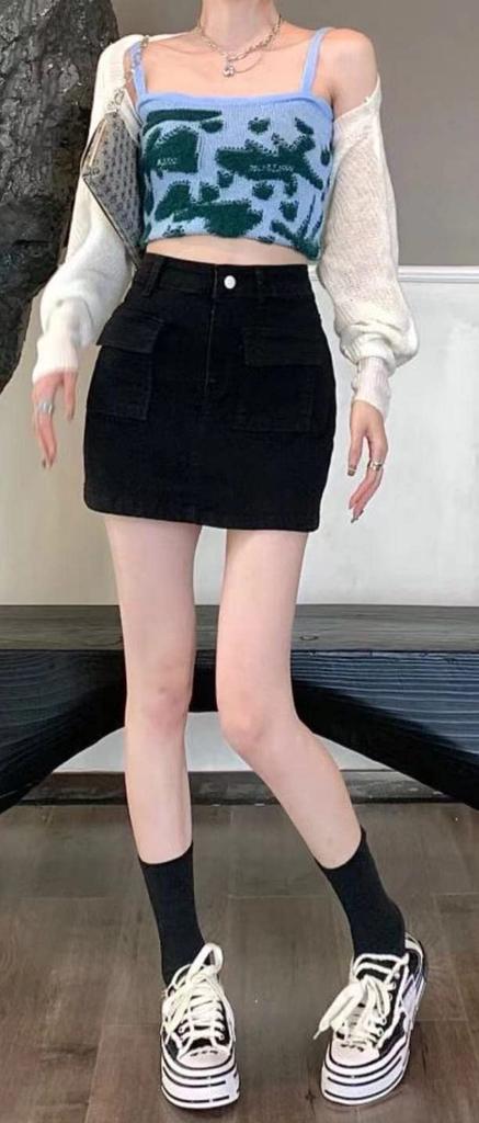 Syvent Denim Mini Sexy Tight Mini Denim Short Jeans Skirt Women's High-Waisted Skirt, Skirt, Skirt,