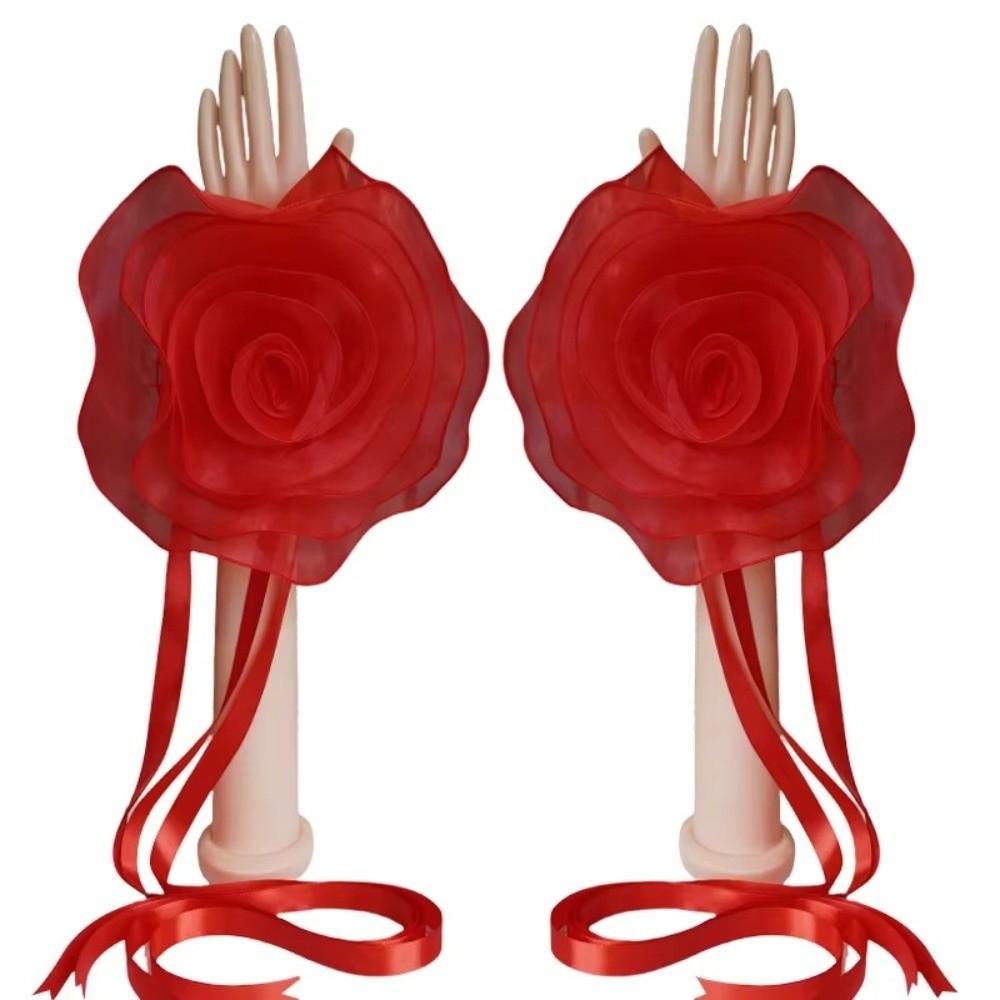 Wrist Strap Modern Dance Hand Sleeve Stereo Flower Latin Dance Accessories  Samba Dance