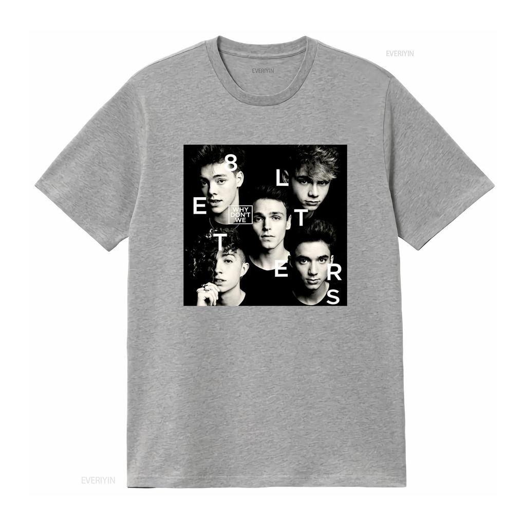 Why Dont We T Shirt Concert 8 Letters Tour Boy Band Member Faces Adult 2xl Vintage Unisex Designer Clothes Fashion