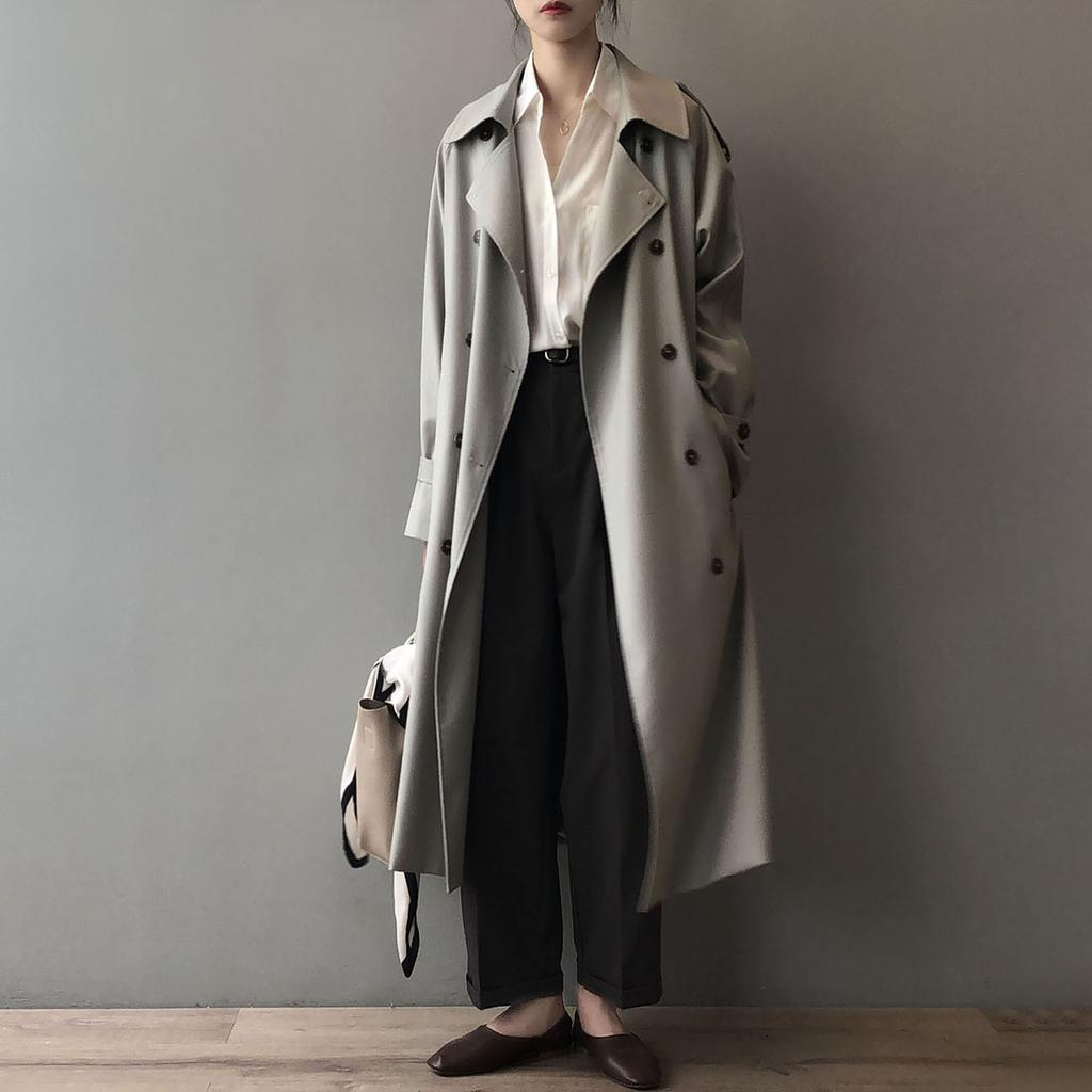 2022 Spring and Autumn Midlength Women's Trench British Style All