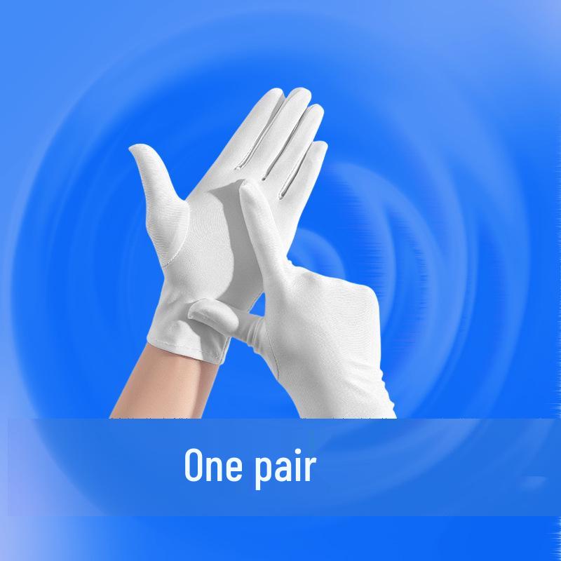 

Быстросохнущие белые нейлоновые перчатки для защиты от солнца и вождения - Унисекс, легкие и дышащие Youth/Adult 12+ years