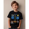 Kinder 3D-Druck Rundhals-T-Shirt Mode Vielseitig Trend Atmungsaktiv Lässig