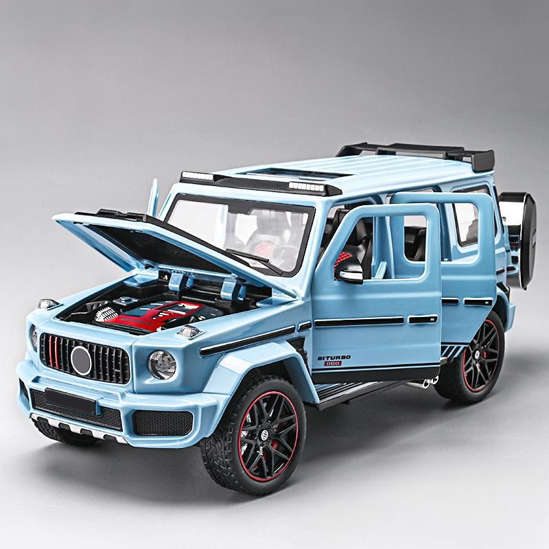 1:24 Scale Benz G800 Off Road SUV Diecast Model Car Alloy Sound & Light Collection Fine Simulated Decorations Gift Boyfriend