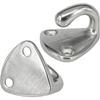 4 Pack Fender Hooks, Marine Grade 316 Stainless Steel Safety Fender Hooks Boat Clothing Boat Cap Hardware With Screws