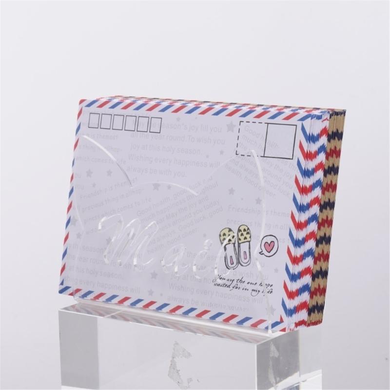 Transparent Acrylic Desktop Letter Organizer For Office Home Clear Paperworks Storage Rack for Folders Books Bill