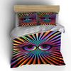 Colorful Optical Illusion Art Decor Soft Comfortable Duvet Cover Bedding Set Included 1*Duvet Cover & 2*Pillowcases, Gift