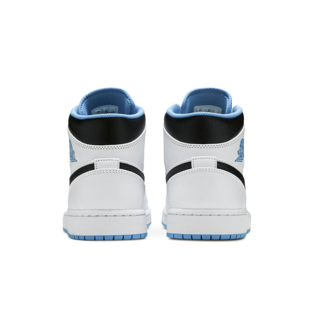 Air Jordan 1 Mid 'Laser Blue' (Unisex) White / Laser Blue / Black Vintage Basketball Shoes 554724 141