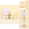 Adorable Plush Toy Keychain Soft Cotton Doll Cute Character Bag Charm For Couples