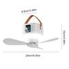2 In 1 Silent Ceiling Fan Light 4 Gears Lightweight Hanging Fan Brushless Motor Fan Light for Dining Room Bedroom Living Room