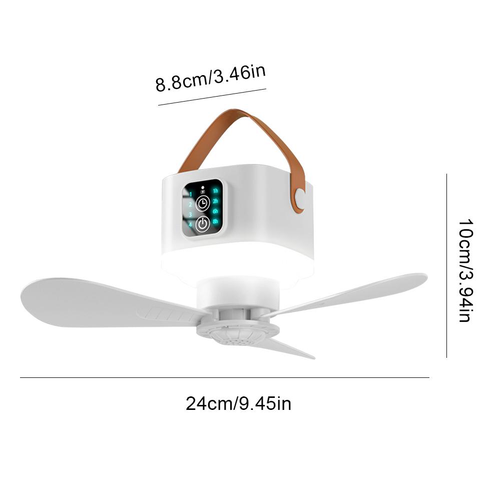 2 In 1 Silent Ceiling Fan Light 4 Gears Lightweight Hanging Fan Brushless Motor Fan Light for Dining Room Bedroom Living Room