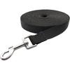 Nylon Training Dog Leash for Small Medium Large Dogs, 15ft 20ft 30ft 50ft Long Puppy Lead for Obedience Recall Training, Camping (20ft, Black)