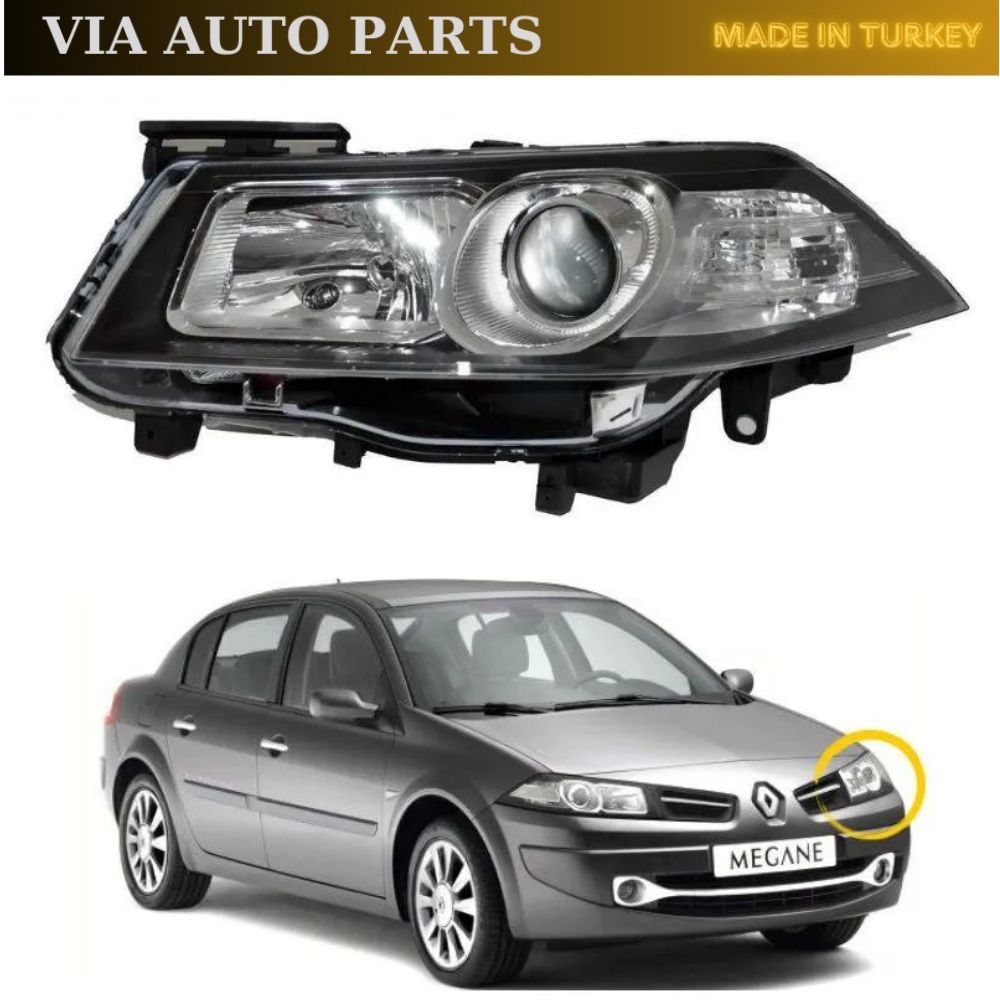 

Headlight Left Side Black Interior Color Owner s Manual for Megane Mk2 2006-2008 OEM 260103495R