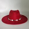 2025 Colorful Suede Wide Brim Felt Fedoras Hat for Women Men Church Jazz Cap Panama Denim Hat Wholesale Sombrero Hombre