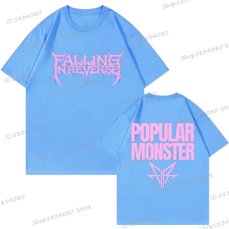 Falling In Reverse Tshirts for Unisex Streetwear Rock Band Fashion Summer Clothes Trendy Unisex Clothing Falling In Reverse Tees Tops