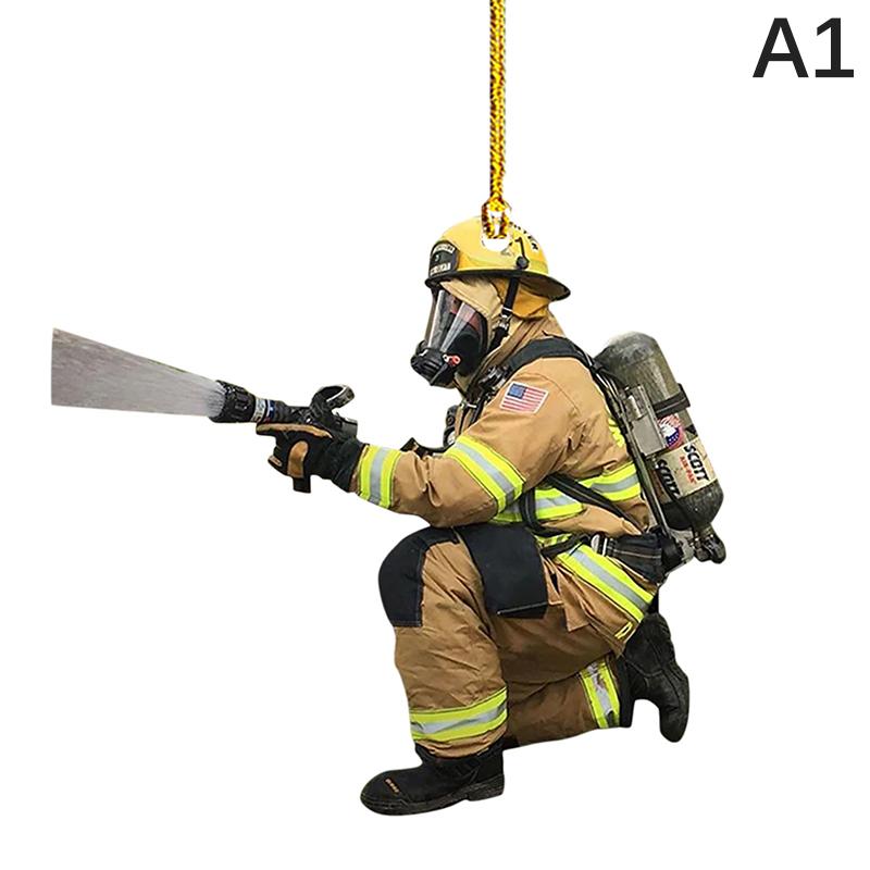 

Подвеска для автомобиля «Пожарный автомобиль», фигурки пожарных, украшения, декор для зеркала заднего вида автомобиля, подвеска, подарки, автомобильные аксессуары